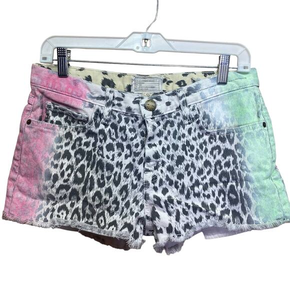 Current Elliott Leopard Cutoff Shorts Size 26 / 0 - Picture 1 of 8